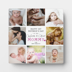 Weltbeste Mommy - Glücklicher 1. Muttertag Plaque Fotoplatte