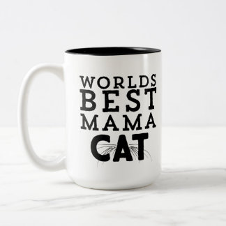 Weltbeste Mutter Cat Zweifarbige Tasse