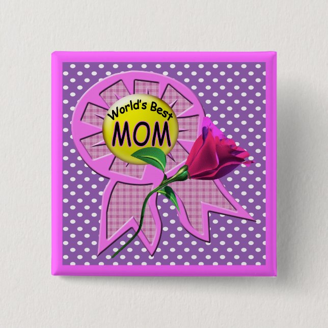 Weltbeste Mutter-Knöpfe Button (Vorderseite)