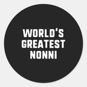 Weltbeste Nonni lustige Familie Weltbeste Runder Aufkleber