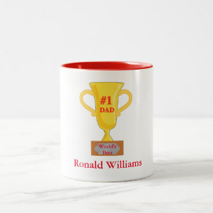 Weltbeste Nummer 1 Vater-Custom Zweifarbige Tasse