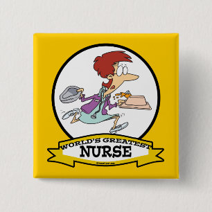 WELTBESTE NURSE FRAUEN VI CARTOON BUTTON