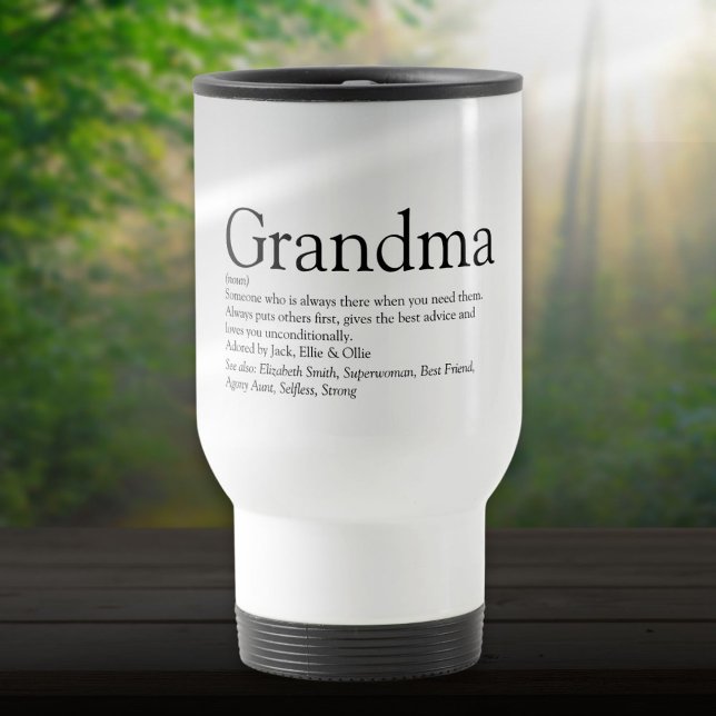 Weltbeste Oma, Großmutter Definition Reisebecher (World's Best Ever Grandma Grandmother Definition Travel Mug)