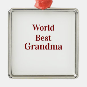 Weltbeste Oma Großmutter Großeltern pink n Ornament Aus Metall