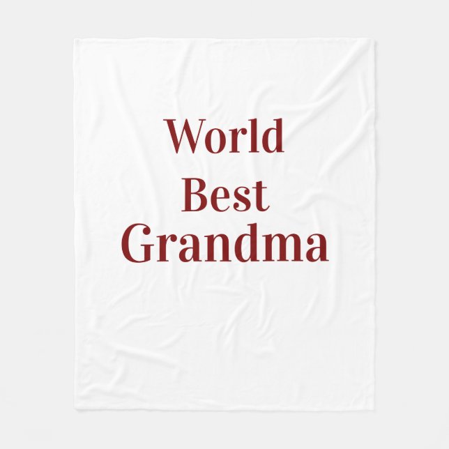 Weltbeste Oma Großmutter Großeltern rosa n Fleecedecke (Vorderseite)