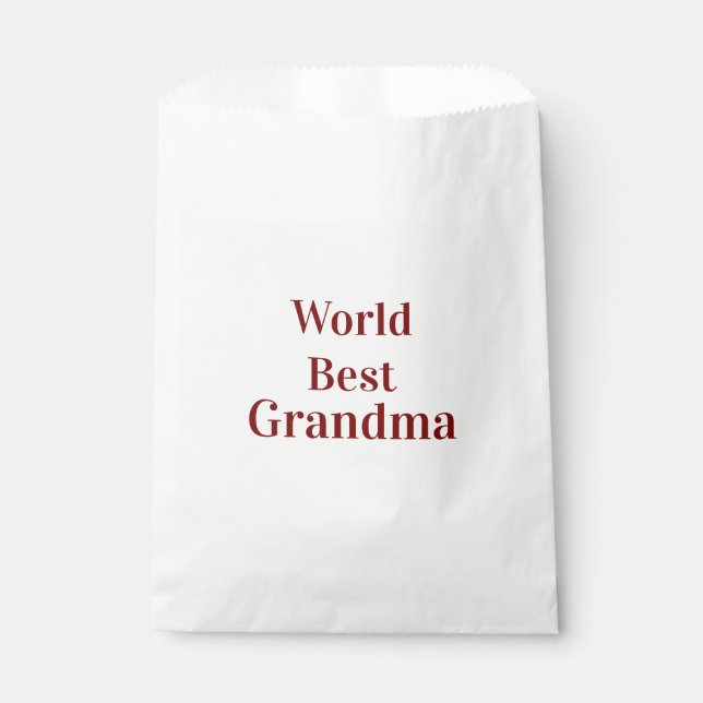 Weltbeste Oma Großmutter Großeltern rosa n Geschenktütchen (Vorderseite)