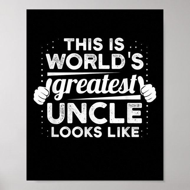 Weltbeste Onkel sieht aus wie ein Geschenk von God Poster (Vorne)