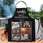 Weltbeste Opa Custom 6 FotoCollage Schürze<br><div class="desc">Weltbeste Opa Custom 6 Foto Collage Schürze. 6 Fotos und der weltbeste Opa in der modernen weißen Typografie auf schwarzem Hintergrund. Personalisieren Sie die Schürze mit Ihren Fotos. Großartiges Geschenk und ein süßer Sake für einen Großvater zum Vatertag,  Geburtstag oder Weihnachten.</div>