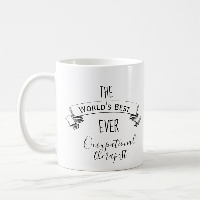 Weltbeste Personalisierte Arbeitstherapeutin Kaffeetasse (Links)