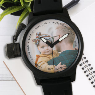Weltbeste Personalisierte Foto-Vater-Uhr Armbanduhr