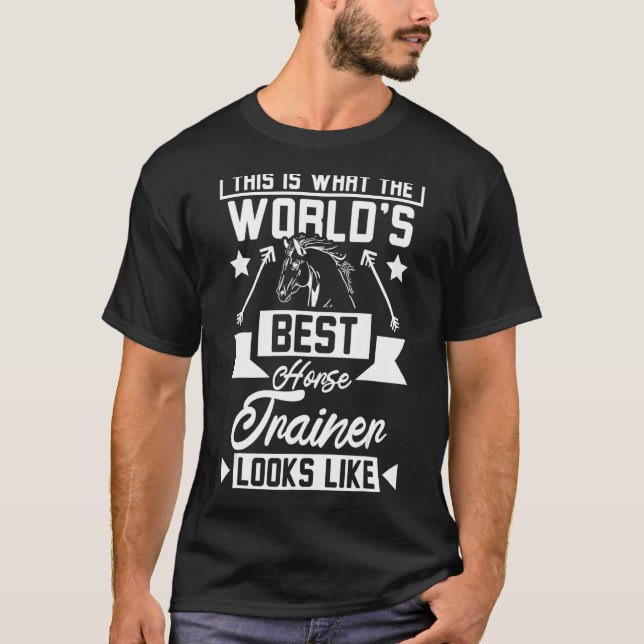 Weltbeste Pferdetrainer T-Shirt (Vorderseite)