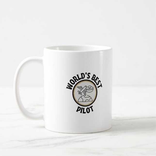 Weltbeste Pilotin Kaffeetasse (Links)
