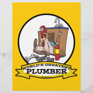 WELTBESTE PLUMBER III MÄNNER CARTOON FLYER