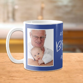 Weltbeste Pop Pop Custom Foto Blue Kaffeetasse