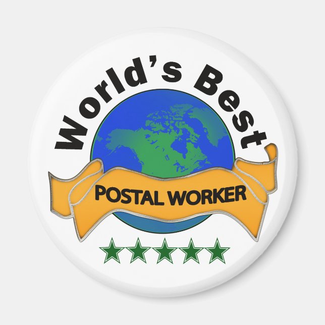 Weltbeste Postarbeiter Magnet (Vorne)