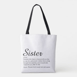 Weltbeste-Schwester-aller-Zeiten-Definitions-Skrip Tasche