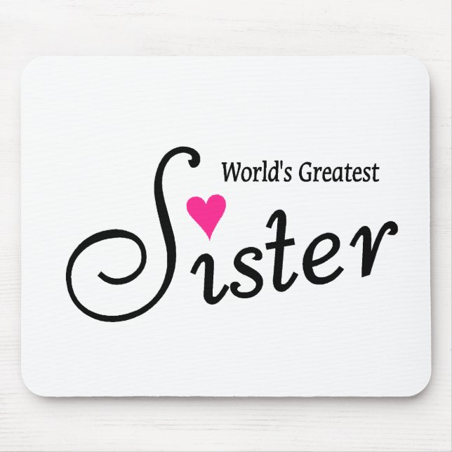 Weltbeste Schwester Mousepad (Vorne)