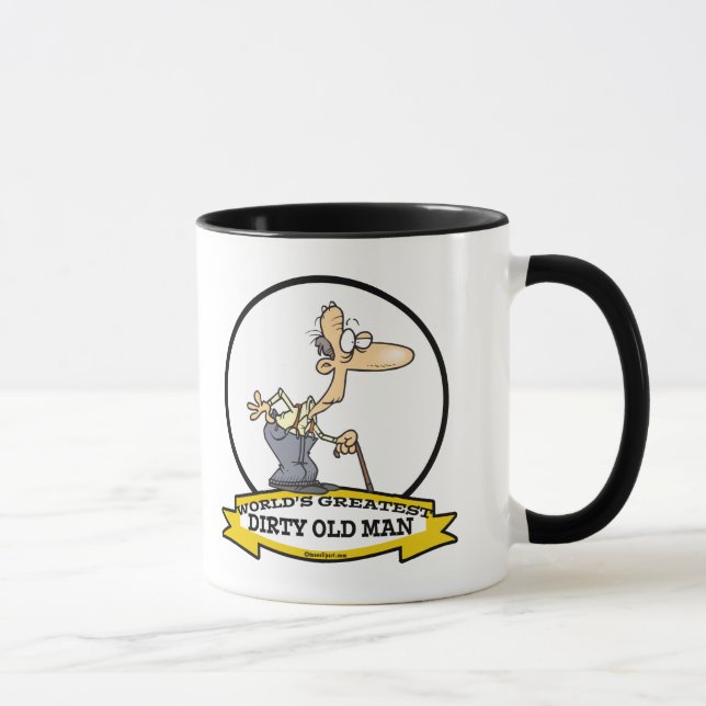 WELTBESTE SCHWIERIGKEIT ALTER MANN CARTOON TASSE (Rechts)