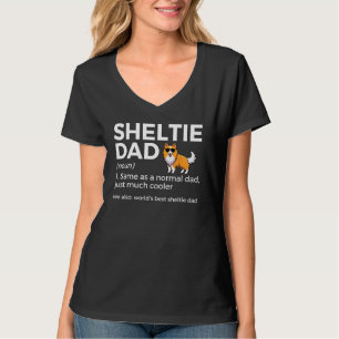 Weltbeste Sheltie-Vater-Definition-Shetland-Schafe T-Shirt