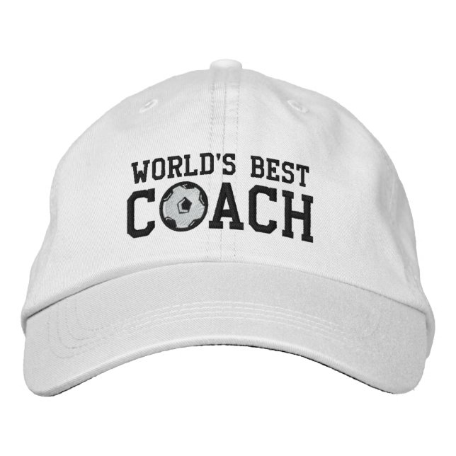 Weltbeste Soccer-Coach-Cap Bestickte Kappe (Vorderseite)