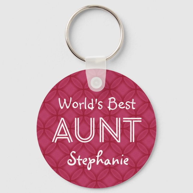 Weltbeste Tante Custom Red Gift Item 09 Schlüsselanhänger (Vorderseite)