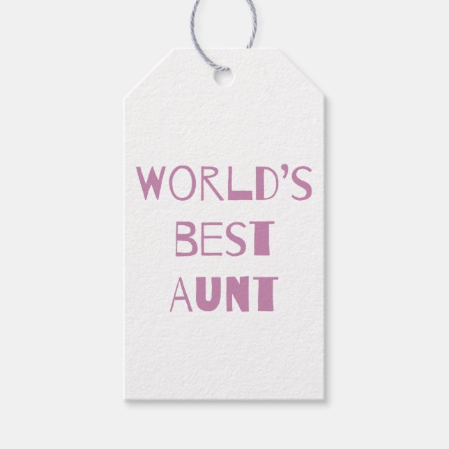 Weltbeste Tante Geschenkanhänger (Vorderseite)