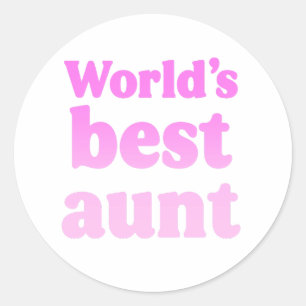 Weltbeste Tante Runder Aufkleber