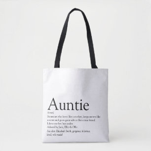 Weltbeste Tante, Tante definiert modern Tasche