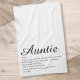 Weltbeste Tante, Tante Definition Chic Script Geschirrtuch (World's Best Aunt, Auntie Definition Chic Script Kitchen Towel)
