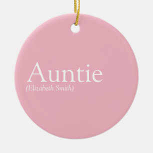 Weltbeste Tante, Tante-Definition Girly Pink Keramik Ornament