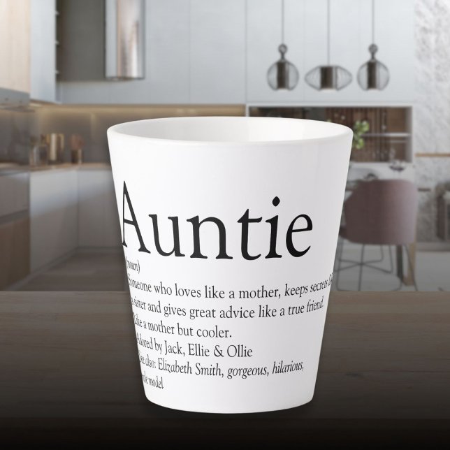 Weltbeste Tante, Tante Definition Milchtasse (World's Best Ever Aunt Auntie Definition Latte Mug)