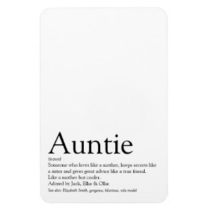 Weltbeste Tante, Tante Definition Moderner Spaß Magnet
