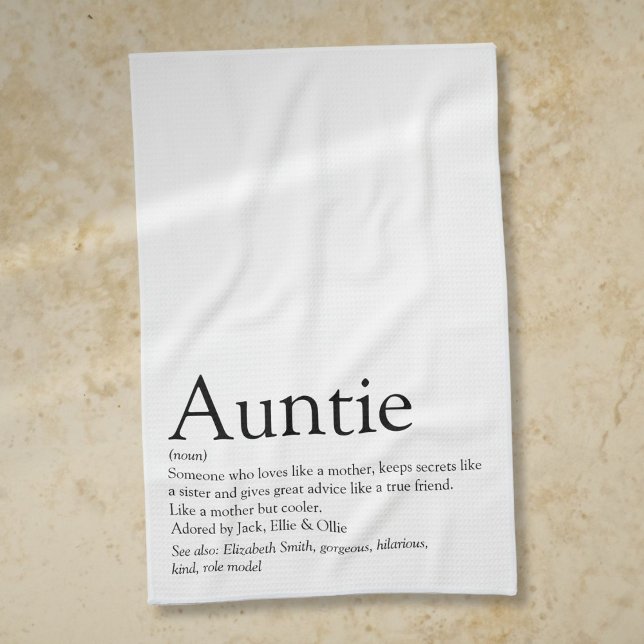 Weltbeste Tante, Tante Definition Spaß Geschirrtuch (World's Best Ever Aunt, Auntie Definition Fun Kitchen Towel)