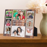 Weltbeste Tante und Onkel 8 Foto Rustikales Holz Fotoplatte<br><div class="desc">8 Foto Collage Plakette für die weltbeste Tante und Onkel. Ein personalisiertes Geschenk für die besonderen Menschen in Ihrem Leben.</div>