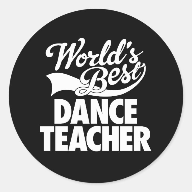 Weltbeste Tanzlehrerin Runder Aufkleber (Vorderseite)