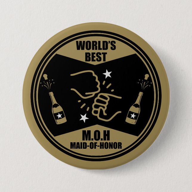 Weltbeste Trauzeugin Button (Vorderseite)