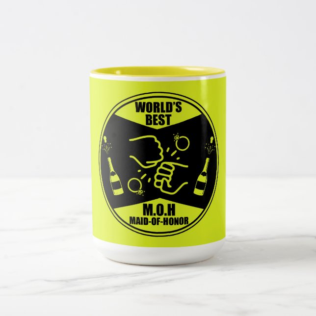Weltbeste Trauzeugin Zweifarbige Tasse (Mittel)