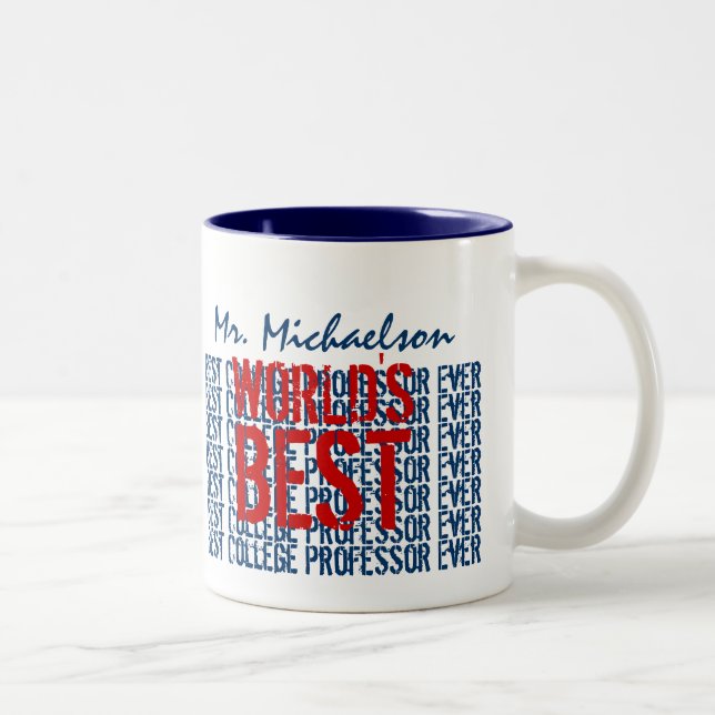 Weltbeste Uni-Professorin aller Zeiten Zweifarbige Tasse (Rechts)