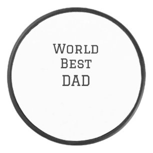 Weltbeste VATER FATHER fügen Texttext für Namenssp Eishockey Puck