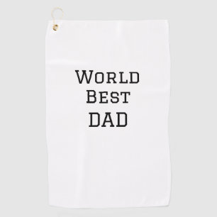 Weltbeste VATER FATHER fügen Texttext für Namenssp Golfhandtuch
