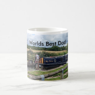 Weltbeste Vater-Tasse mit Kanal-Engeboot Kaffeetasse