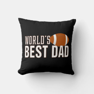 Weltbeste Vater-Typografie-Fußball-Throw-Kissen Kissen
