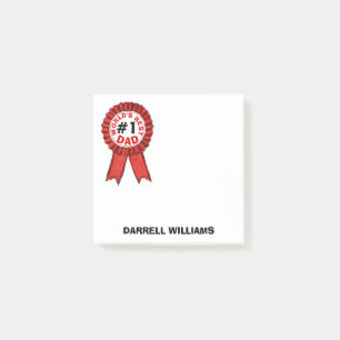 Weltbesten Vater Zitat Red Ribbon 3x3 Post-it Klebezettel