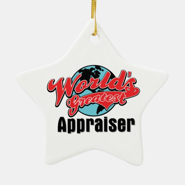Weltbester Abschätzer Keramik Ornament (Hinten)