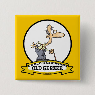 WELTBESTER ALTER GEEZER CARTOON BUTTON