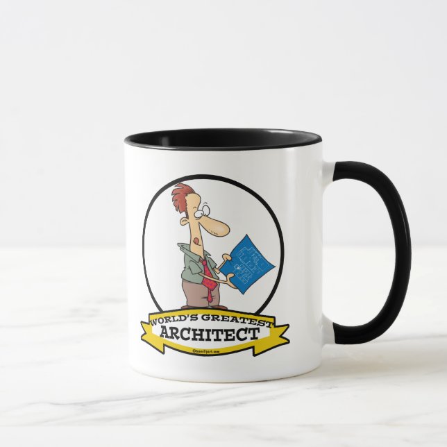 WELTBESTER ARCHITECT MÄNNER CARTOON TASSE (Rechts)