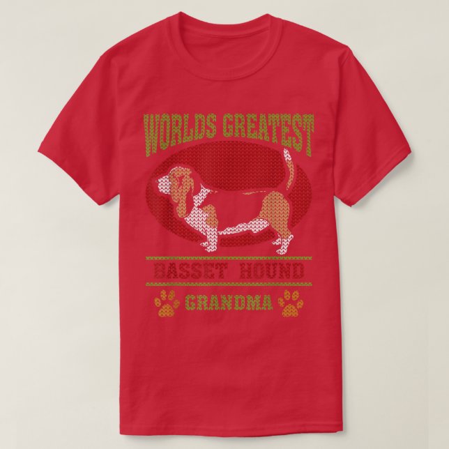 Weltbester Basset Hound Hund Oma  T-Shirt (Design vorne)