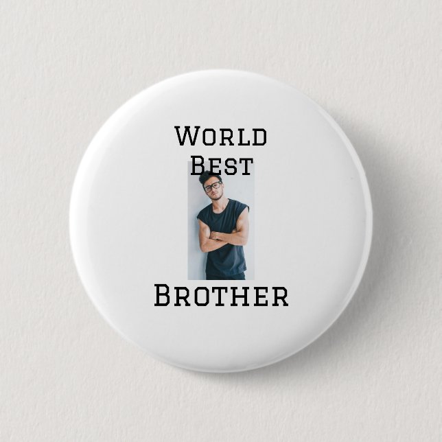 Weltbester Bruder fügt einfach den Text Sport hinz Button (Vorderseite)