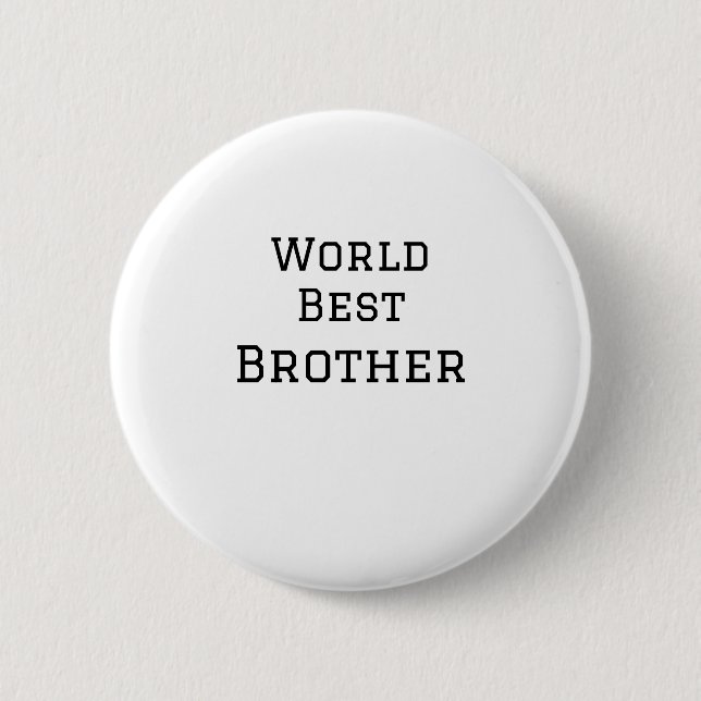 Weltbester Bruder fügt einfach den Text Sport hinz Button (Vorderseite)