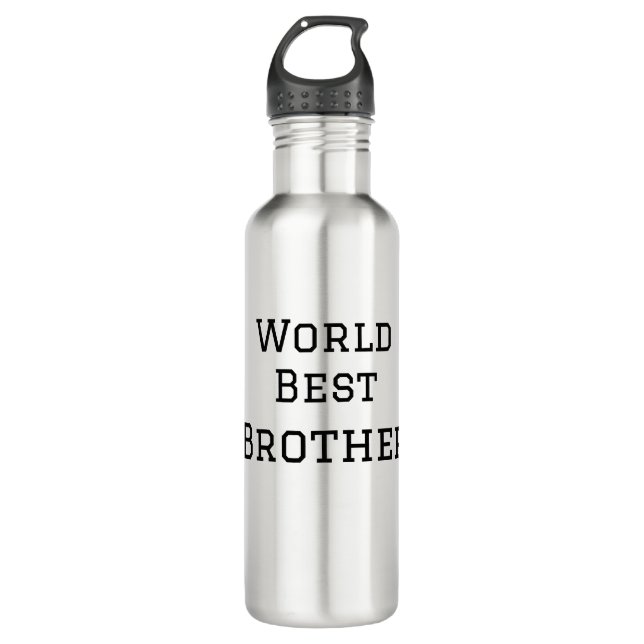 Weltbester Bruder fügt einfach den Text Sport hinz Edelstahlflasche (Vorderseite)
